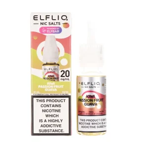 Kiwi-Passionfruit-Guava-NicSalt-E-Liquid-by-ElfBar-ELFLIQ