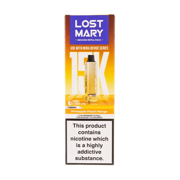 Pineapple Peach Mango Nera 15K Prefilled Pod + Refill by Lost Mary