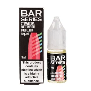 Strawberry Watermelon Bubblegum Nic Salt E Liquid by Bar Series