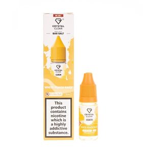 White Peach Razz Nic Salt E-Liquid by Crystal Clear